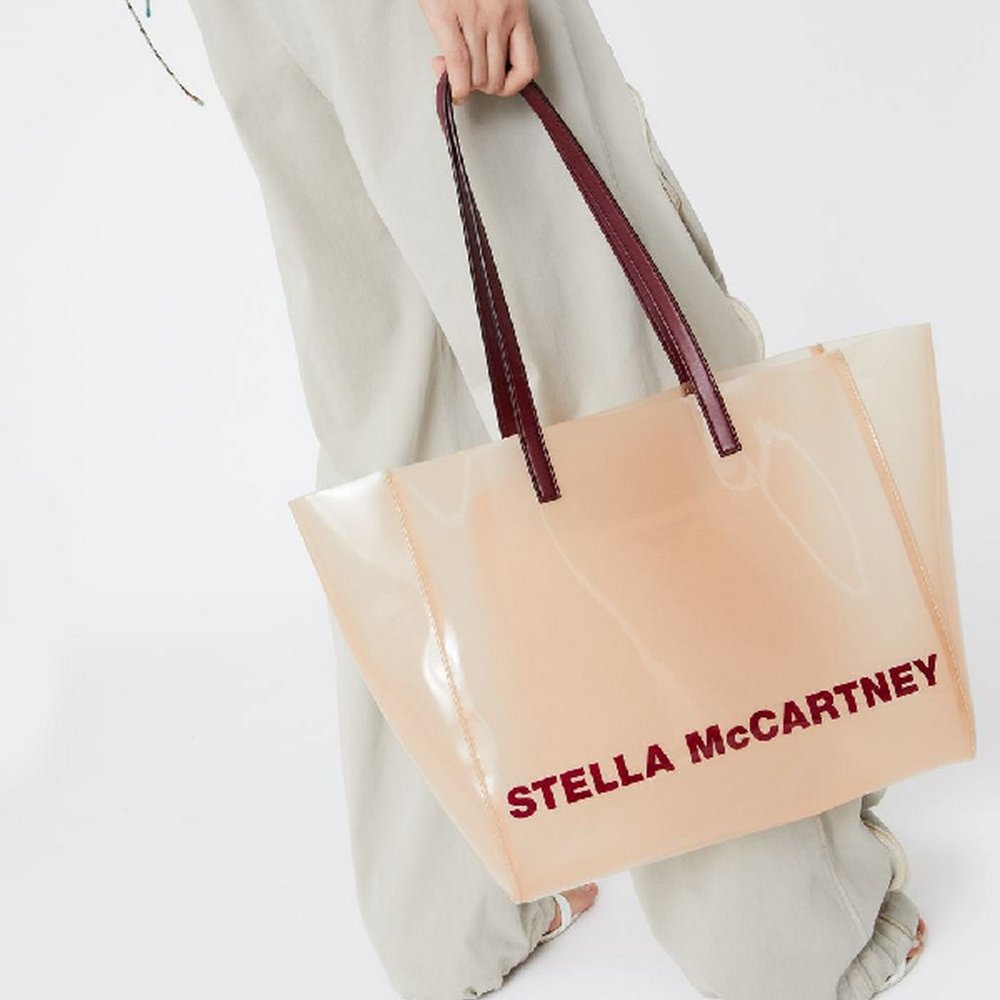 NWT Stella McCartney Logo PVC Tote, Pink, Vacation/ Streetwear, Gym